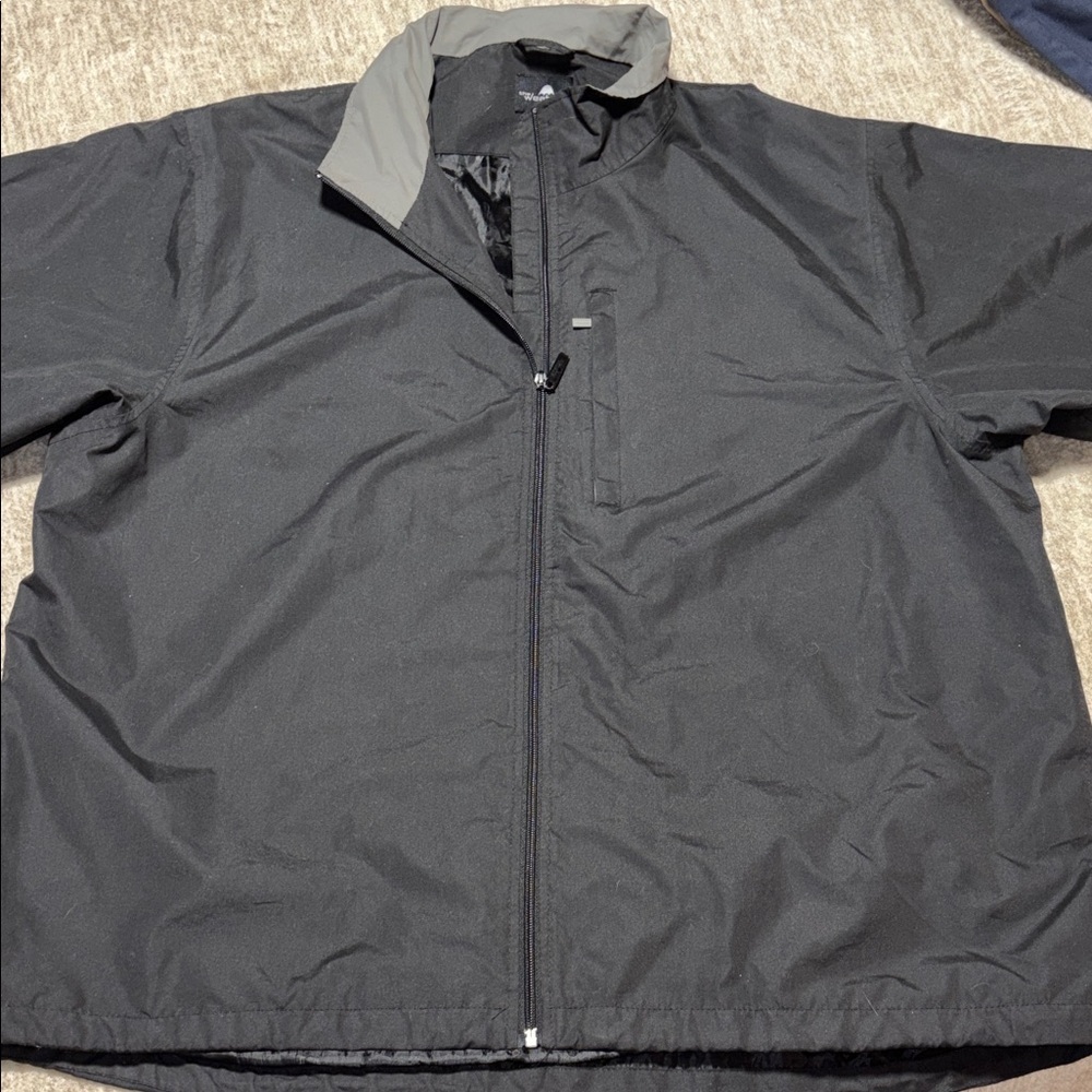 2X Men's The Weather Co Black short sleeve Jacket rain resistant Big tall 3x 4x?